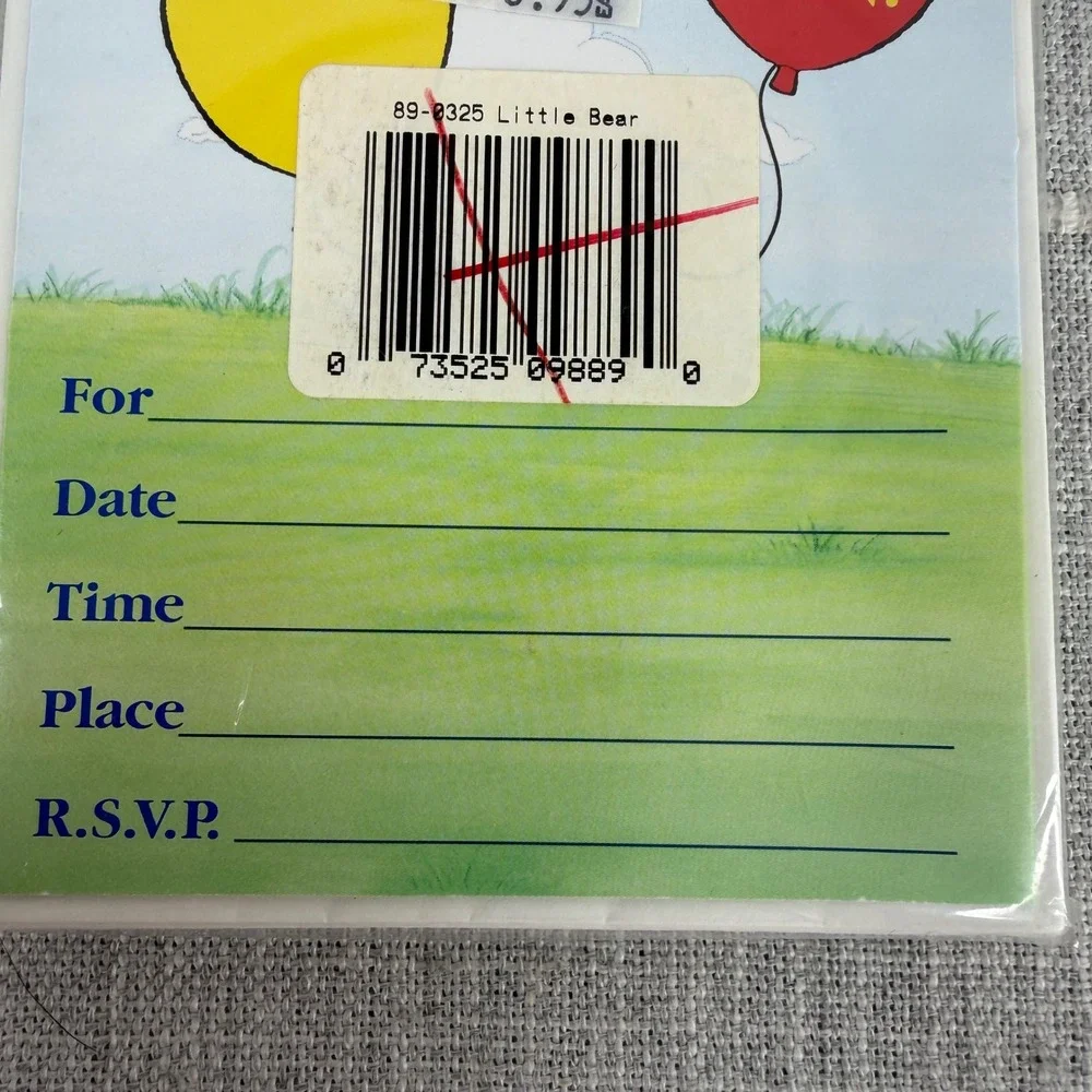 Little Bear Maurice Sendak Birthday Party Invitations 8 Cards and Envelopes NEW